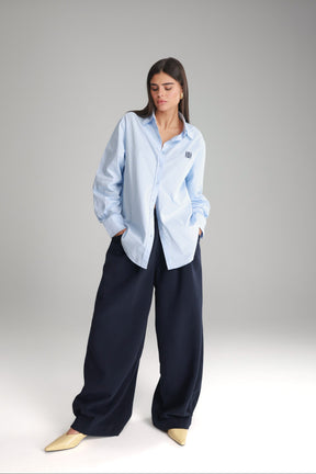 חולצת תיאו מכופתרת תכלת