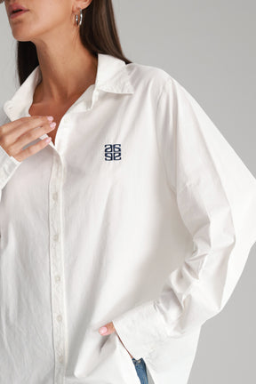 חולצת תיאו מכופתרת לבנה