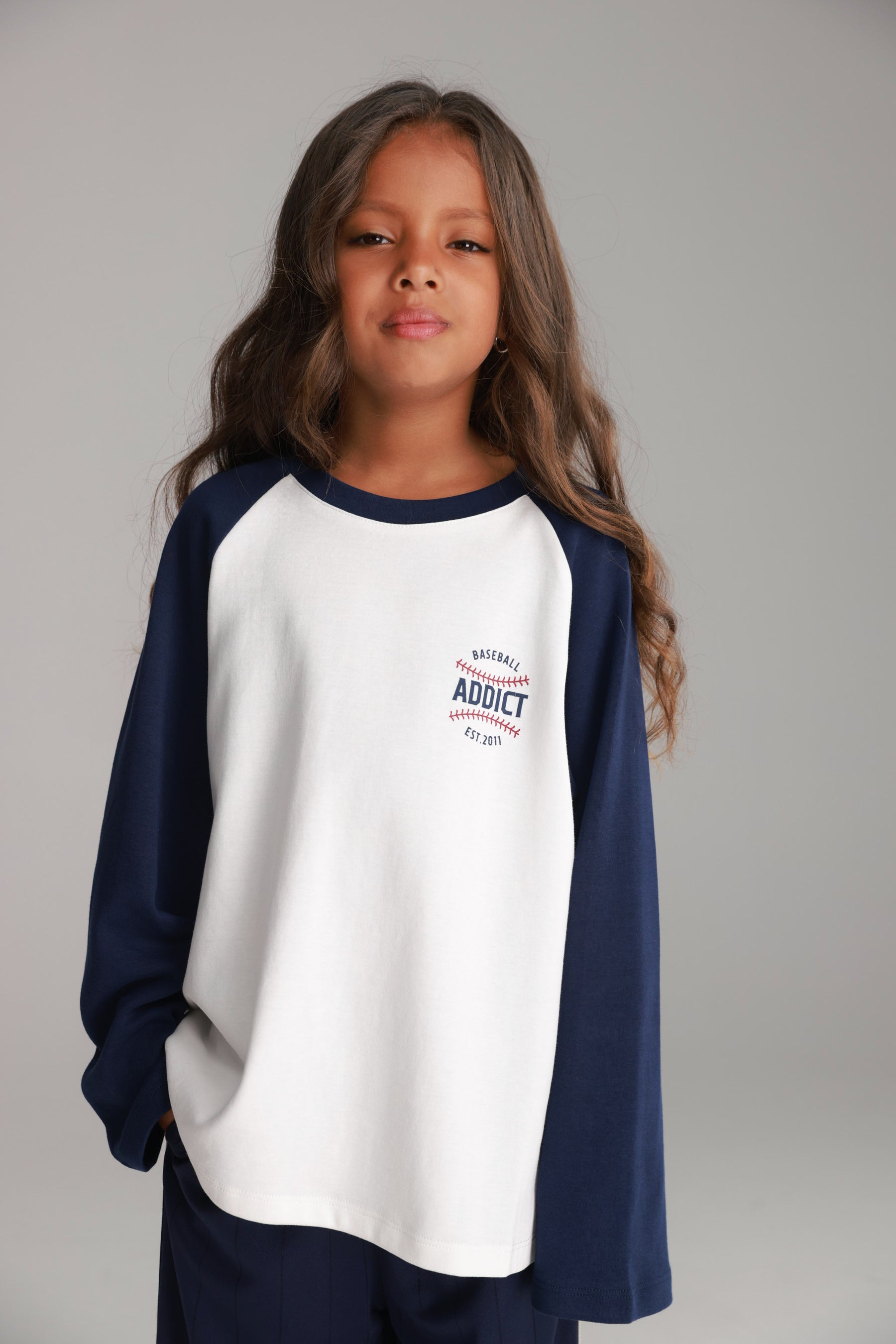 חולצת מיי לבן/נייבי