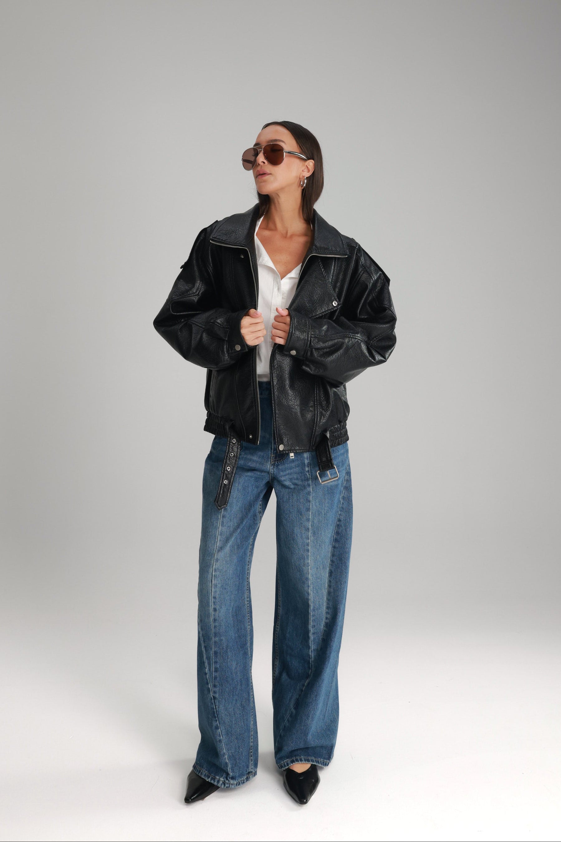 חולצת תיאו מכופתרת לבנה