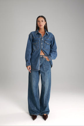 ג'ינס צ'לסי כחול כהה