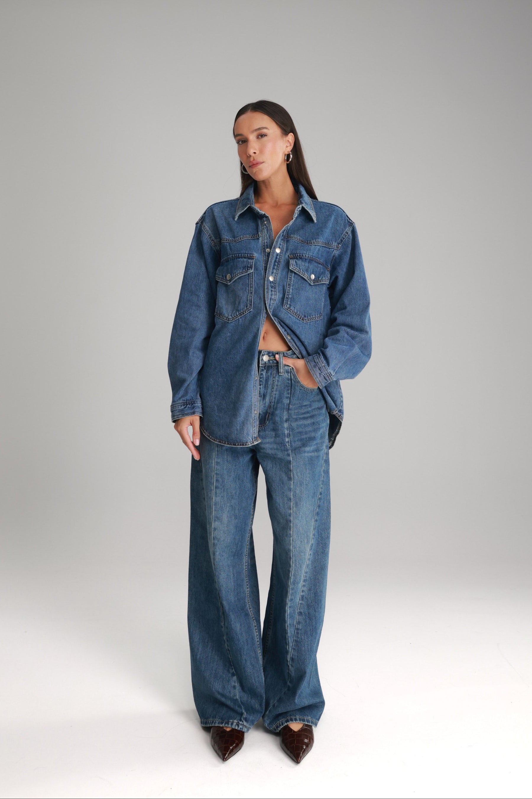 ג'קט ג'ינס אולדן כחול כהה