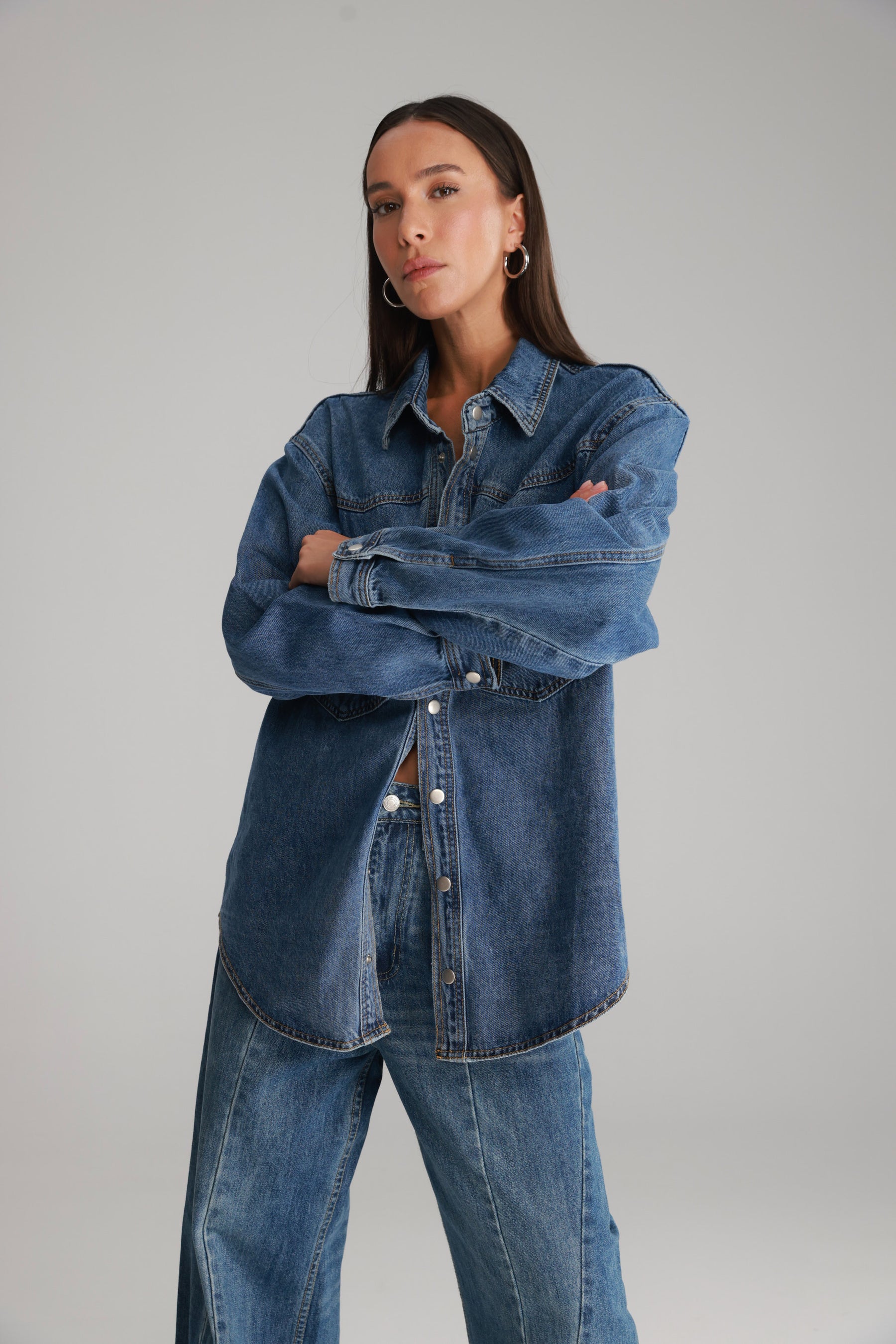 ג'קט ג'ינס אולדן כחול כהה