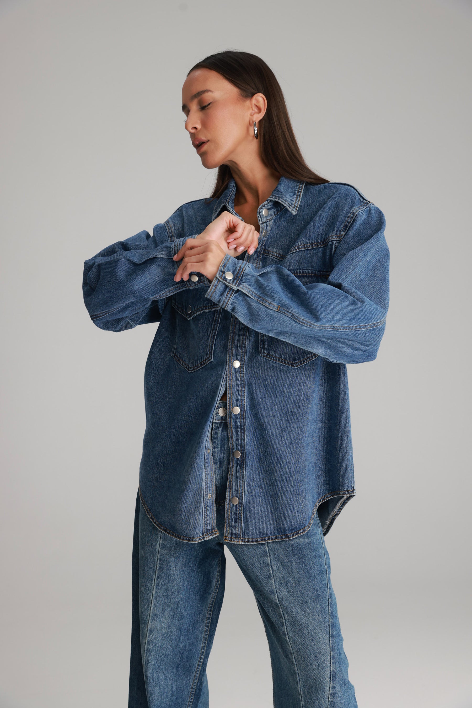 ג'קט ג'ינס אולדן כחול כהה