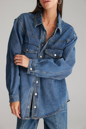 ג'קט ג'ינס אולדן כחול כהה