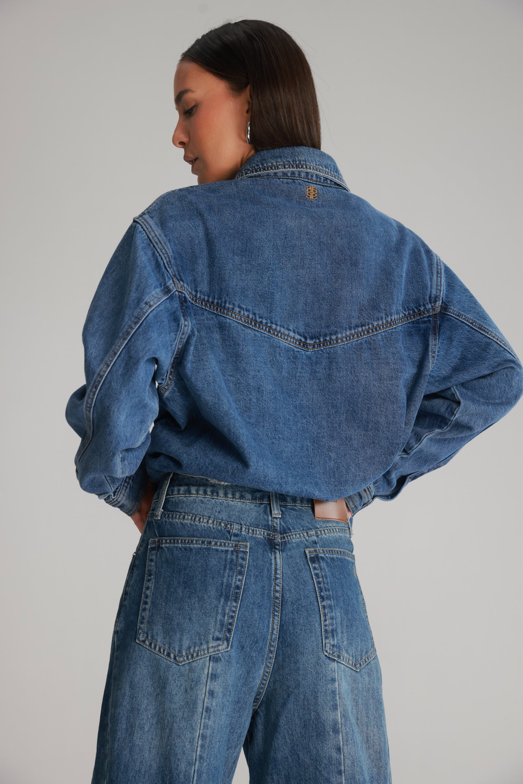 ג'קט ג'ינס אולדן כחול כהה