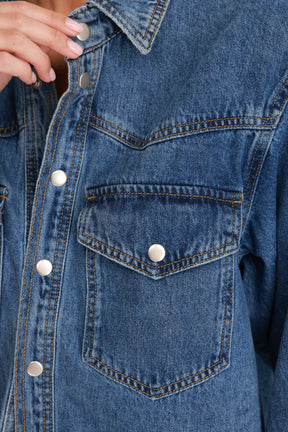 ג'קט ג'ינס אולדן כחול כהה