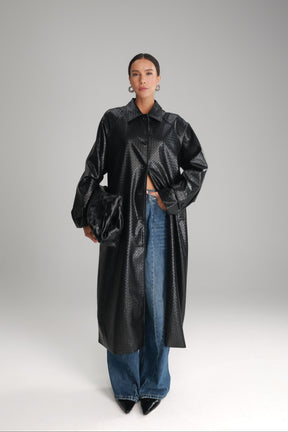 מעיל מרגרט שחור