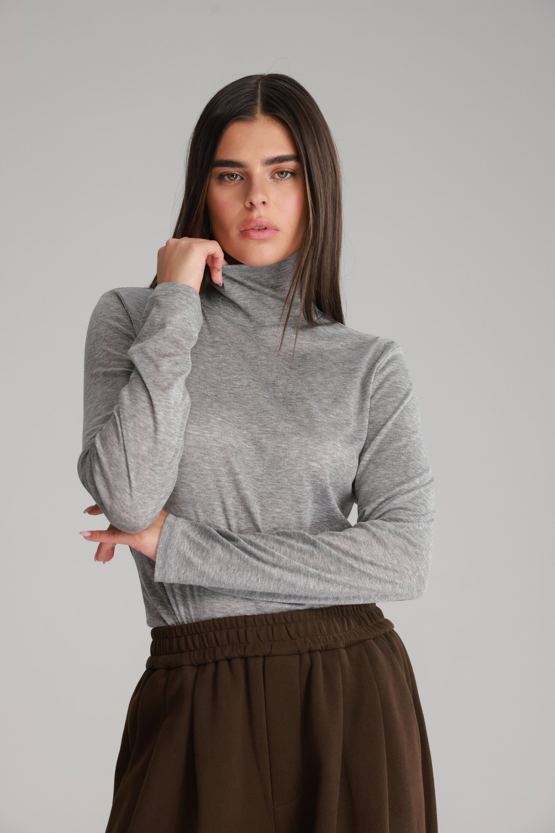 חולצת גולף בריאנה אפורה