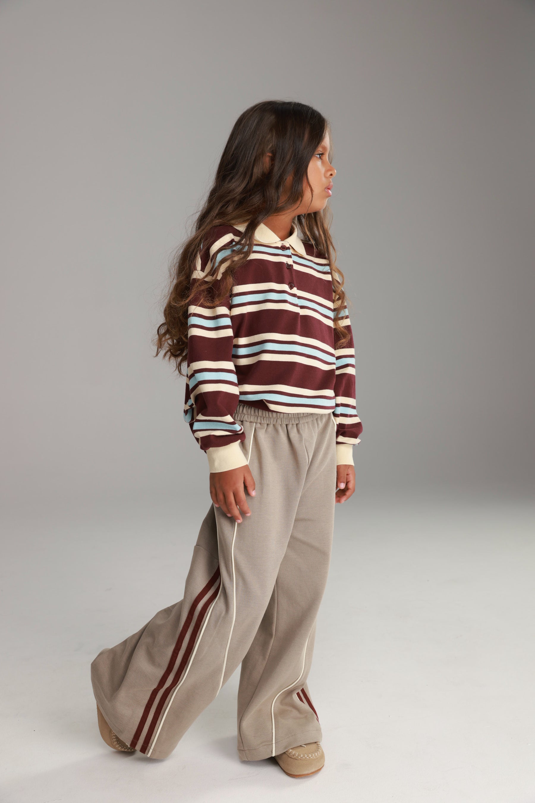 חולצת לורה פסים בורדו/שמנת