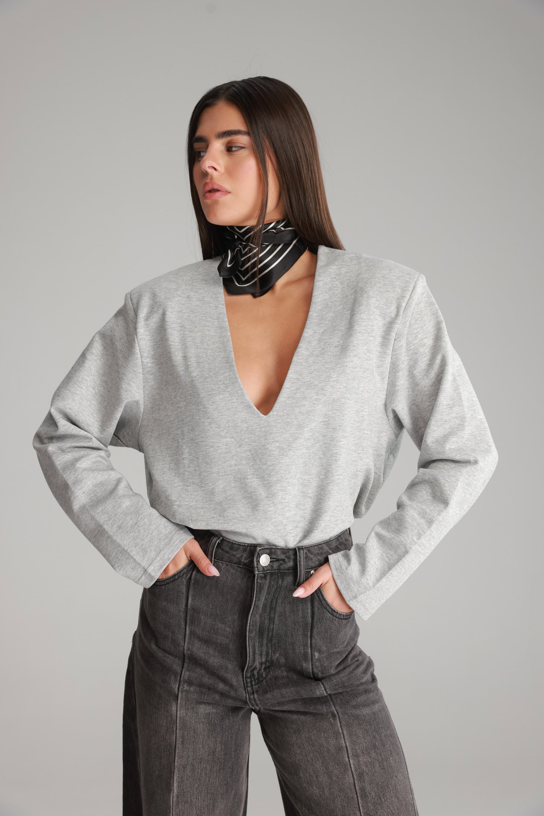 חולצת מרינה אפורה