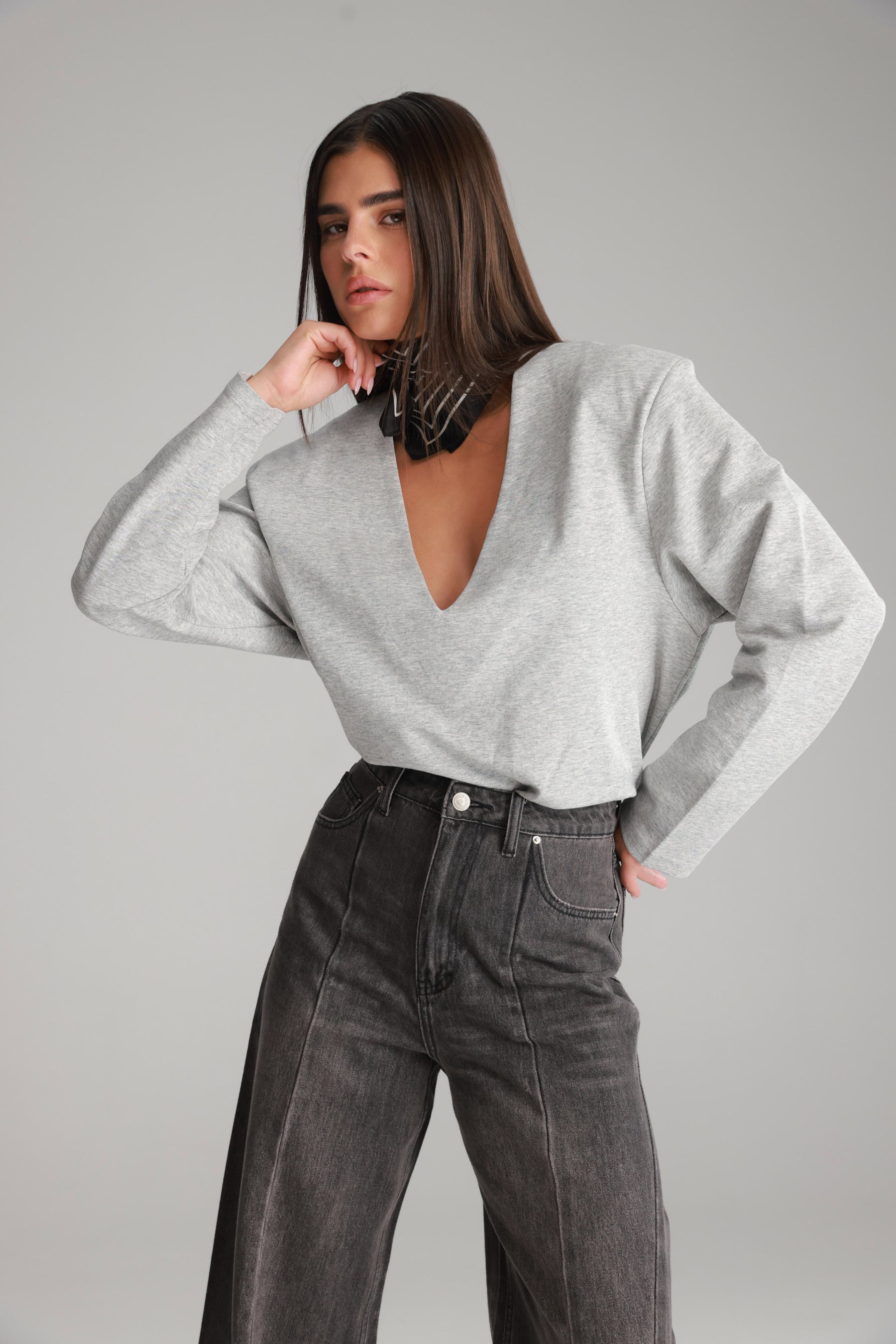 חולצת מרינה אפורה