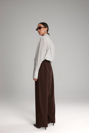 מכנסי מנואלה חום כהה