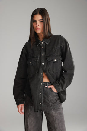 ג'קט ג'ינס אולדן שחור