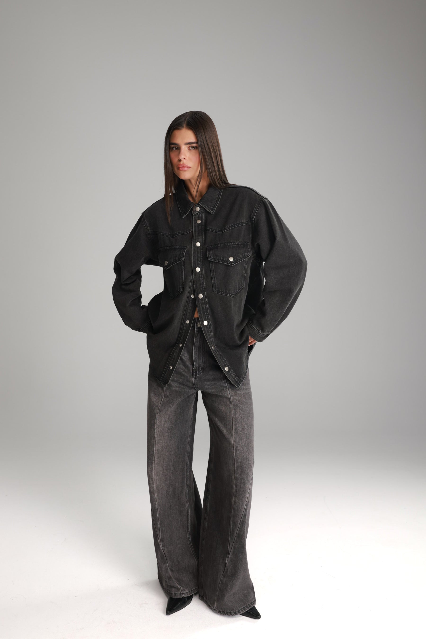 ג'קט ג'ינס אולדן שחור