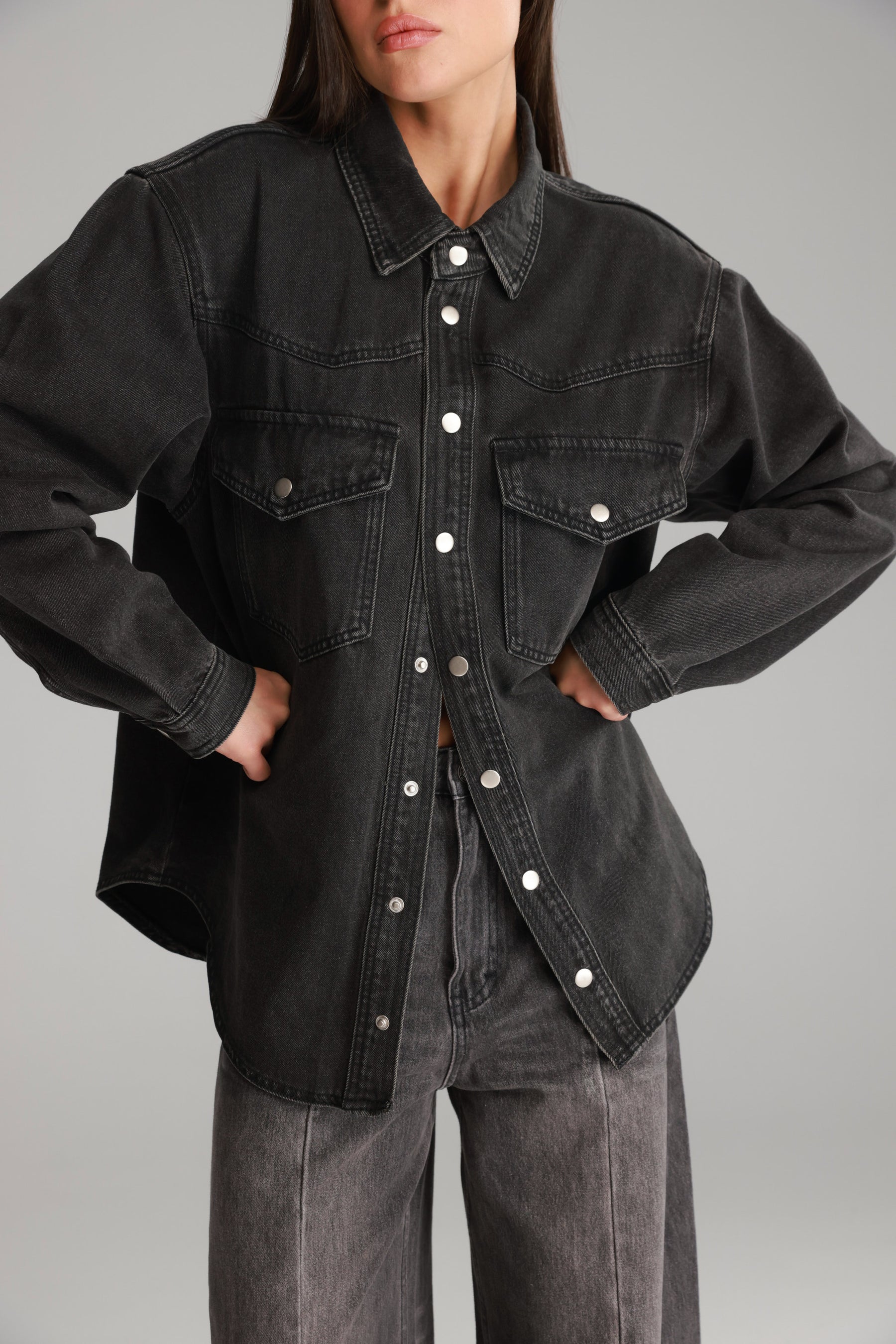 ג'קט ג'ינס אולדן שחור