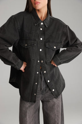 ג'קט ג'ינס אולדן שחור