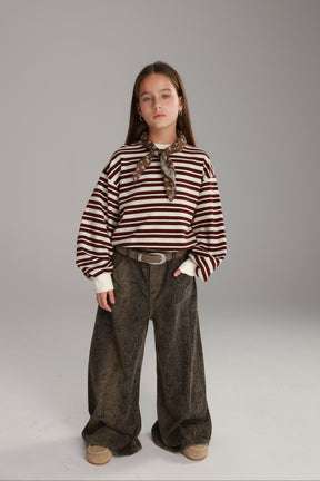 חולצת אווה בורדו/שמנת