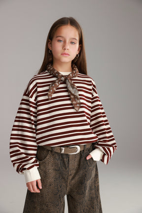 חולצת אווה בורדו/שמנת