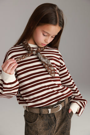 חולצת אווה בורדו/שמנת