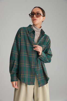 חולצת דרלין מכופתרת ירוקה