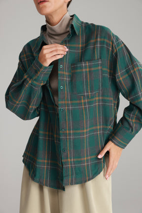 חולצת דרלין מכופתרת ירוקה