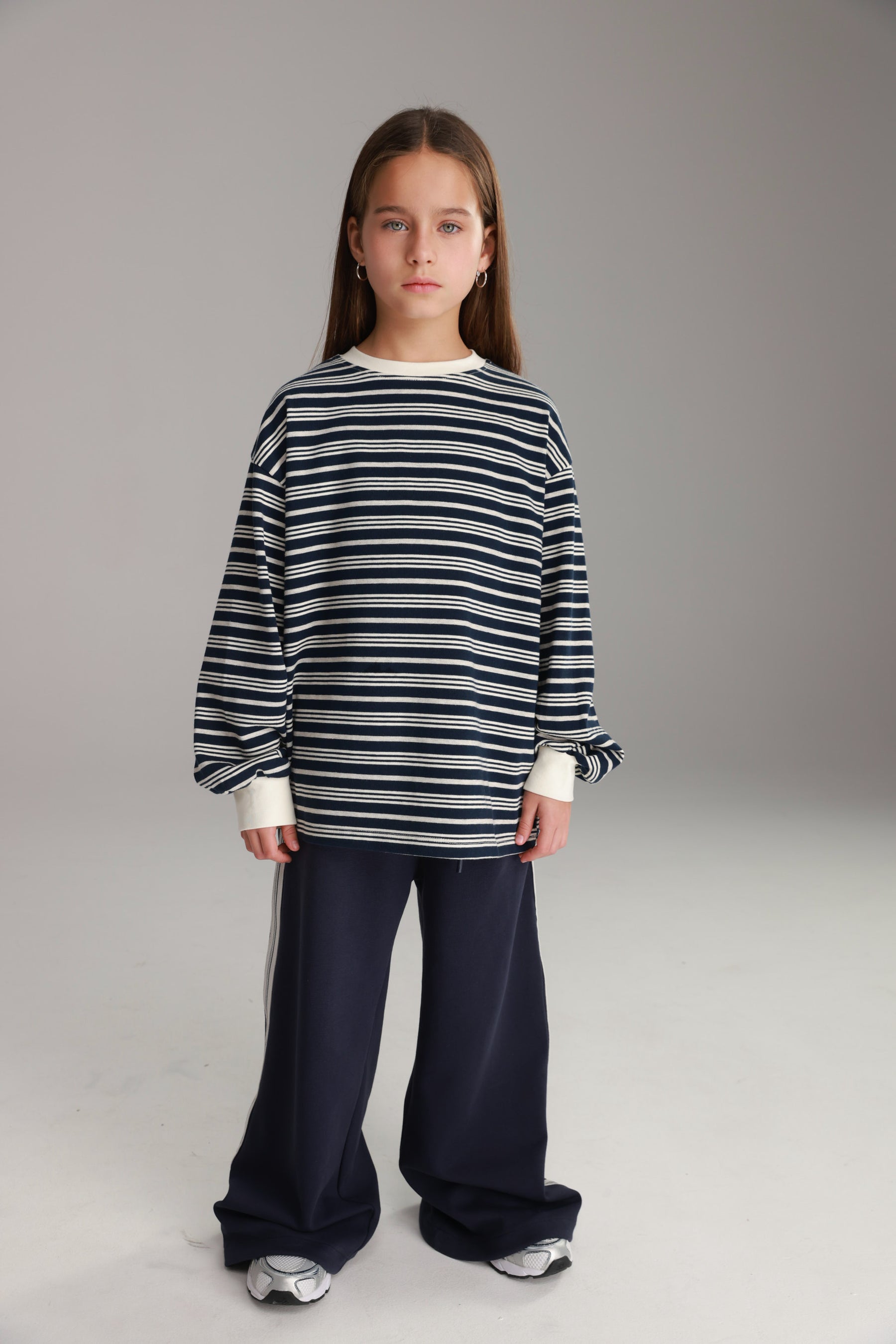 חולצת אווה נייבי/שמנת