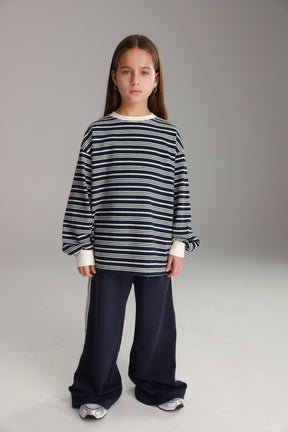 חולצת אווה נייבי/שמנת