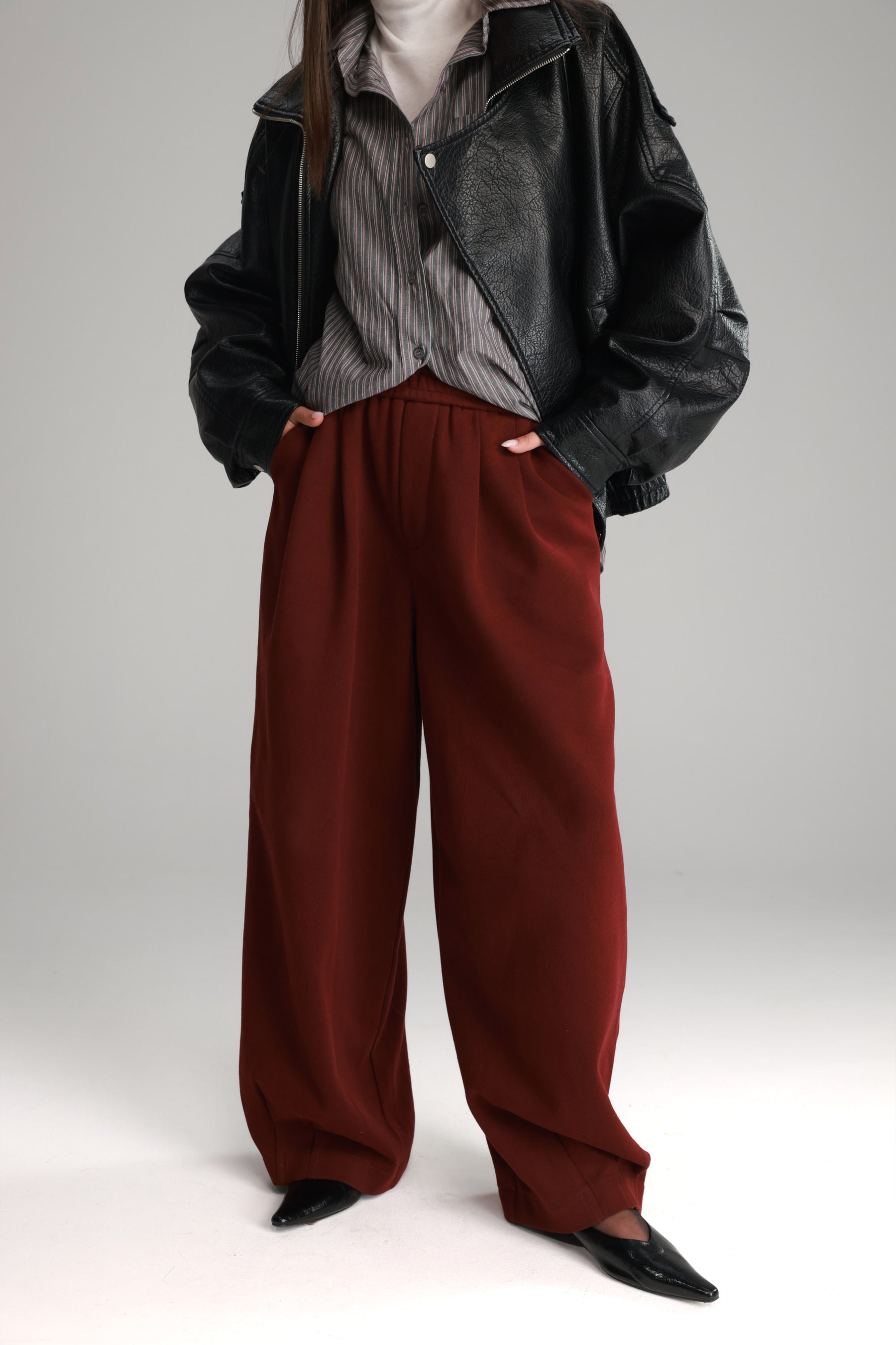 מכנסי בילי בורדו