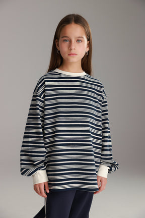 חולצת אווה נייבי/שמנת