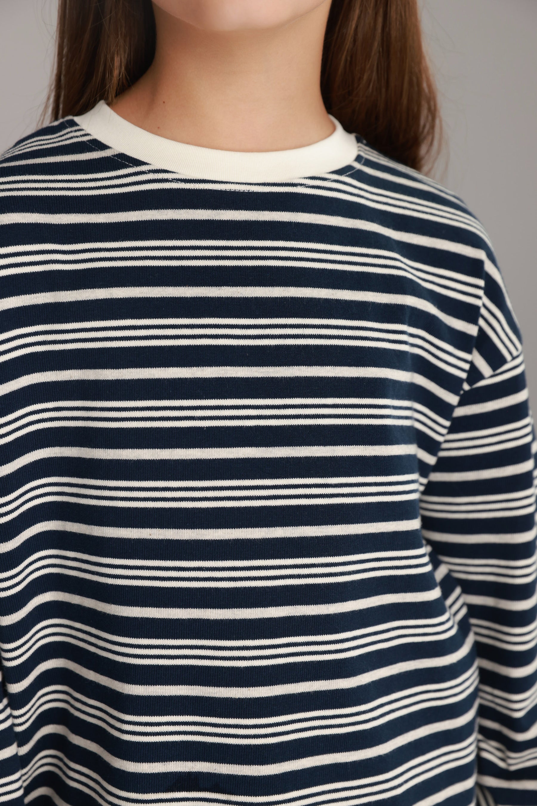 חולצת אווה נייבי/שמנת