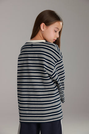 חולצת אווה נייבי/שמנת