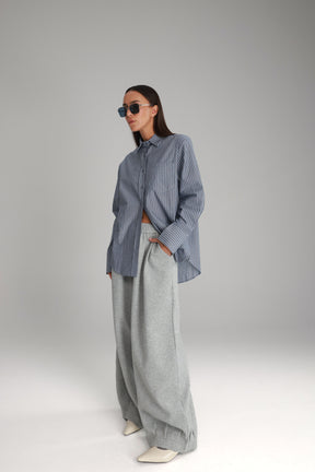 חולצת מקס מכופתרת נייבי