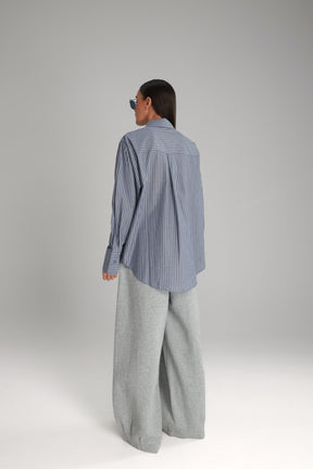 חולצת מקס מכופתרת נייבי