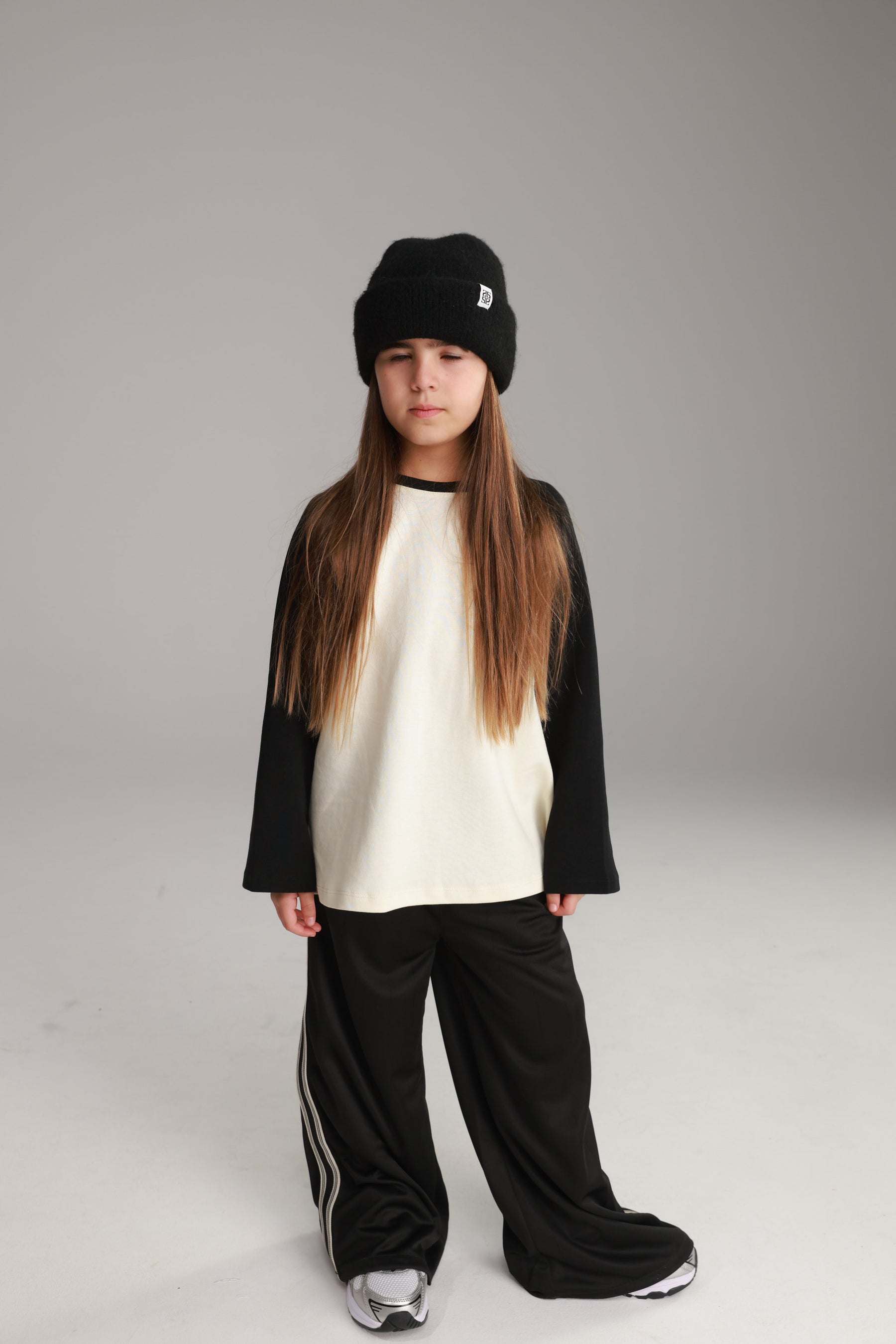 חולצת מיי שמנת/שחור