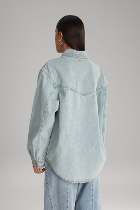 ג'קט ג'ינס אולדן כחול בהיר