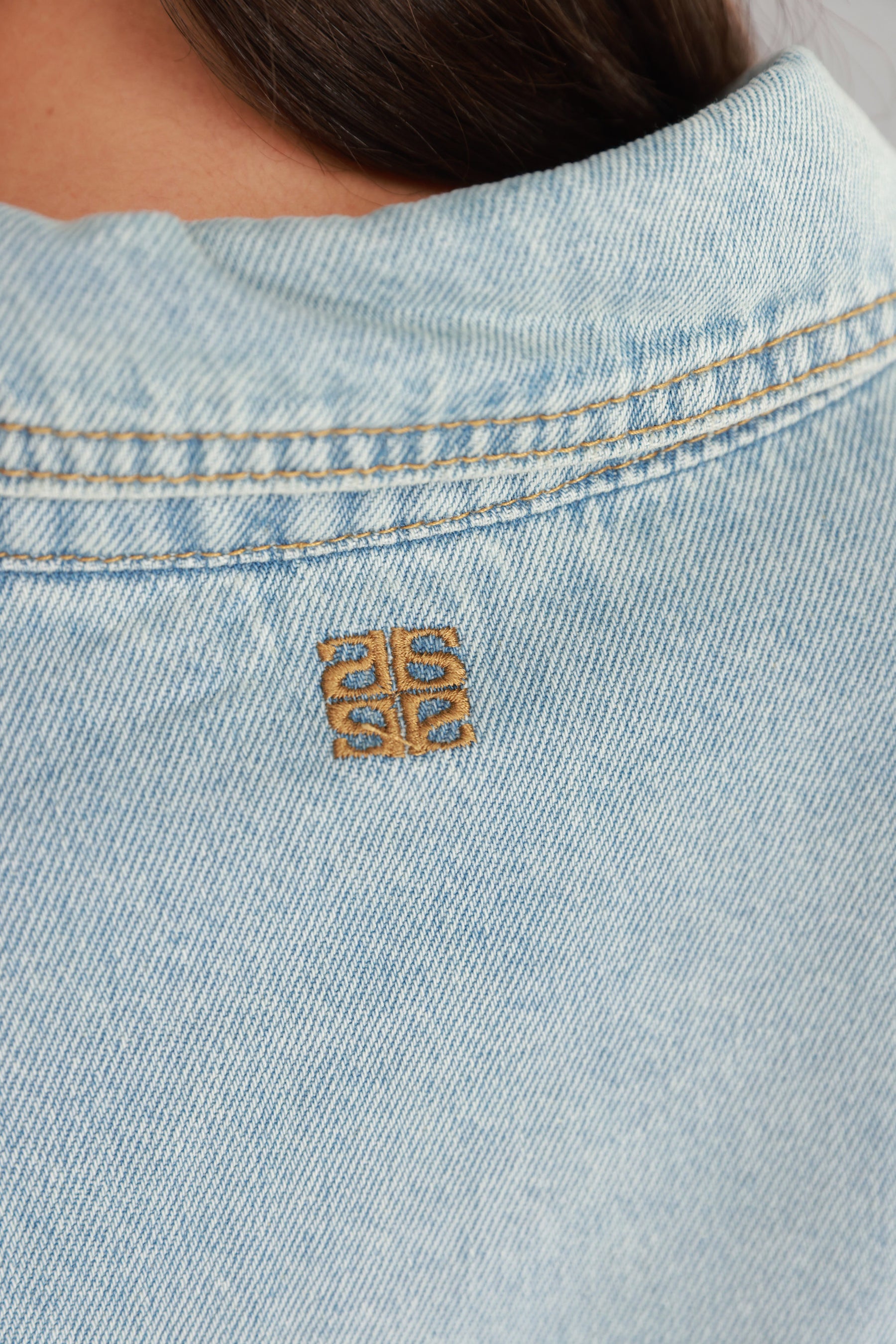 ג'קט ג'ינס אולדן כחול בהיר