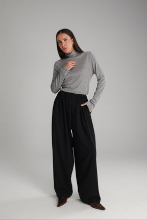 מכנסי מנואלה שחורים