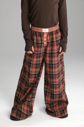 מכנסי נאלי משבצות אדום