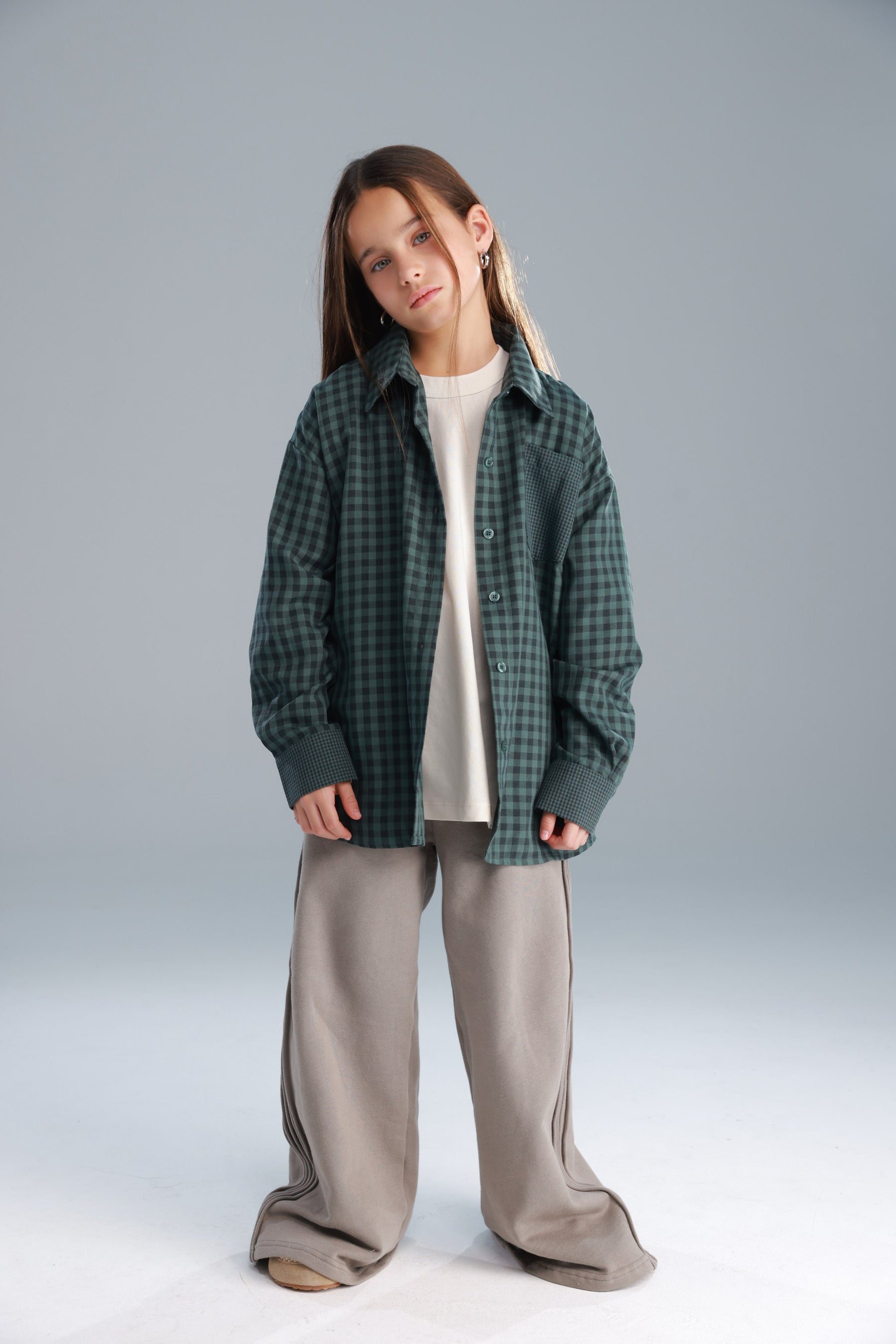 חולצת מרטין מכופתרת ירוקה