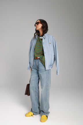 חולצת מורינה פסים ירוק/נייבי