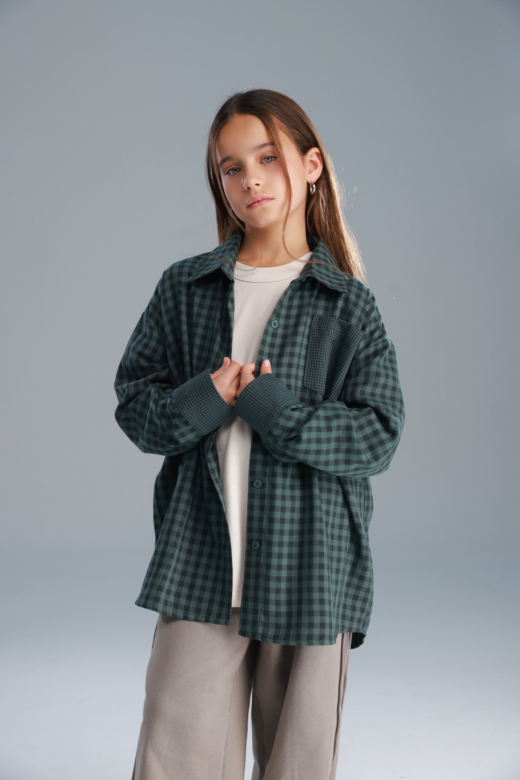 חולצת מרטין מכופתרת ירוקה