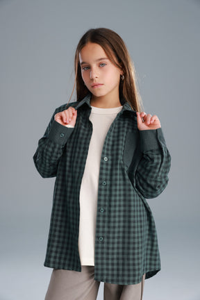 חולצת מרטין מכופתרת ירוקה