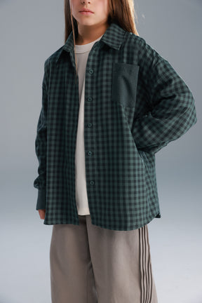 חולצת מרטין מכופתרת ירוקה