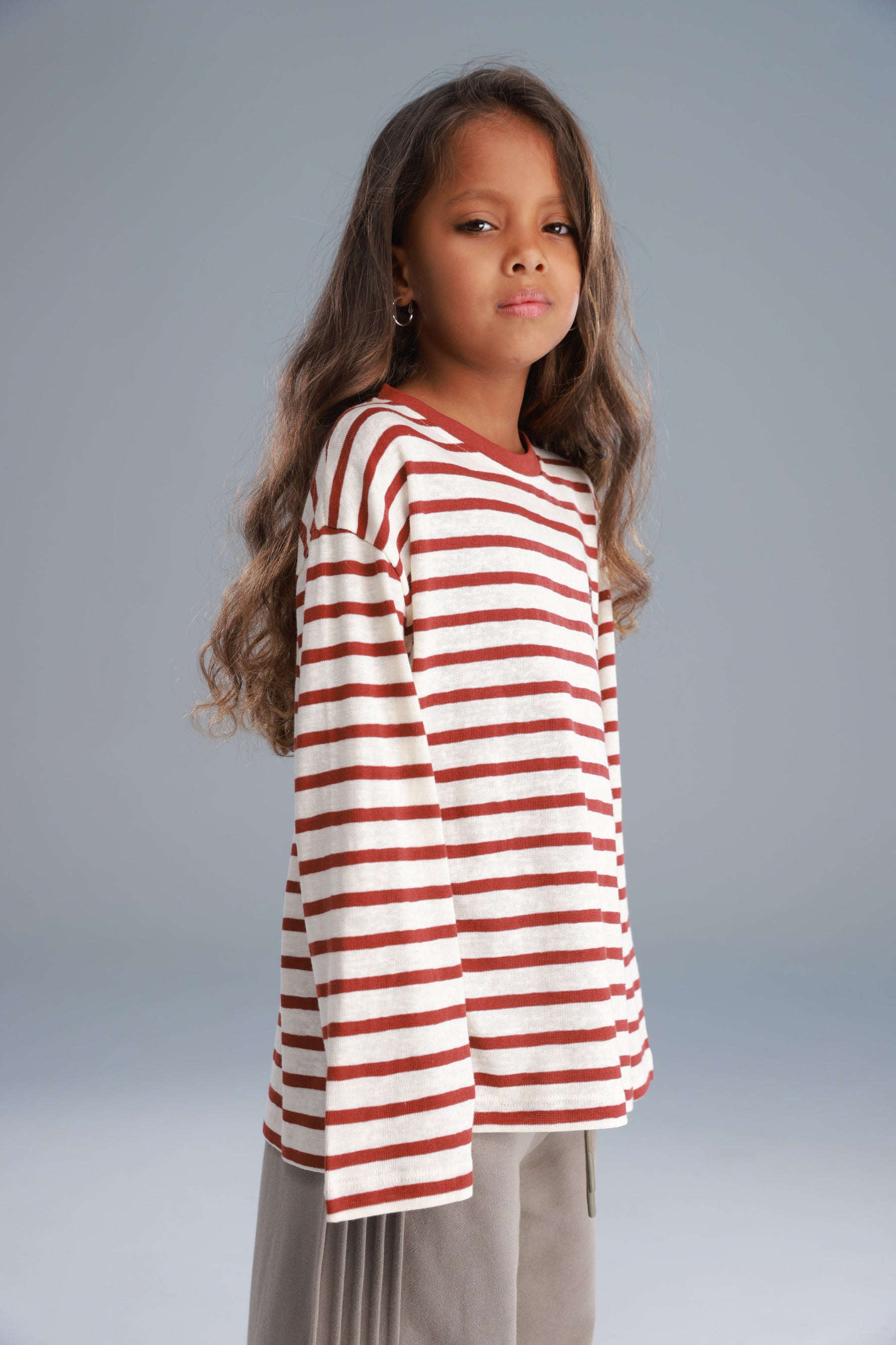 חולצת ניאו שמנת/בורדו