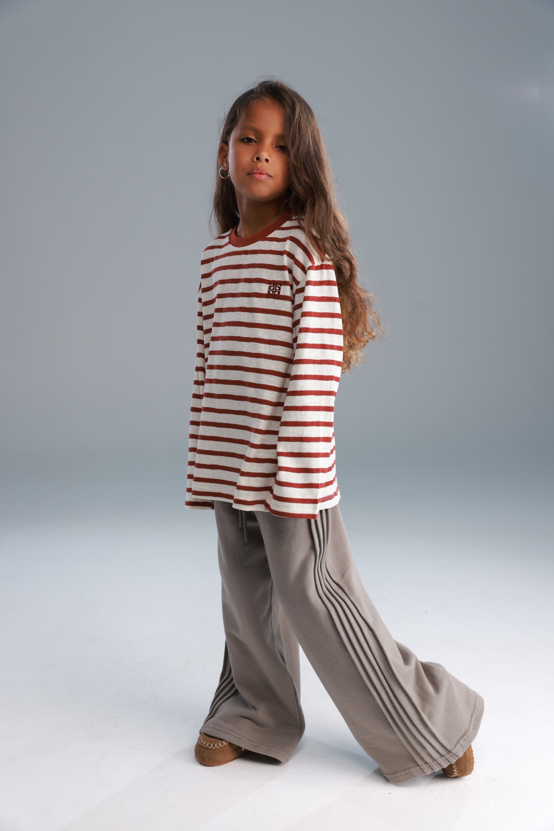 חולצת ניאו שמנת/בורדו