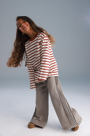 חולצת ניאו שמנת/בורדו