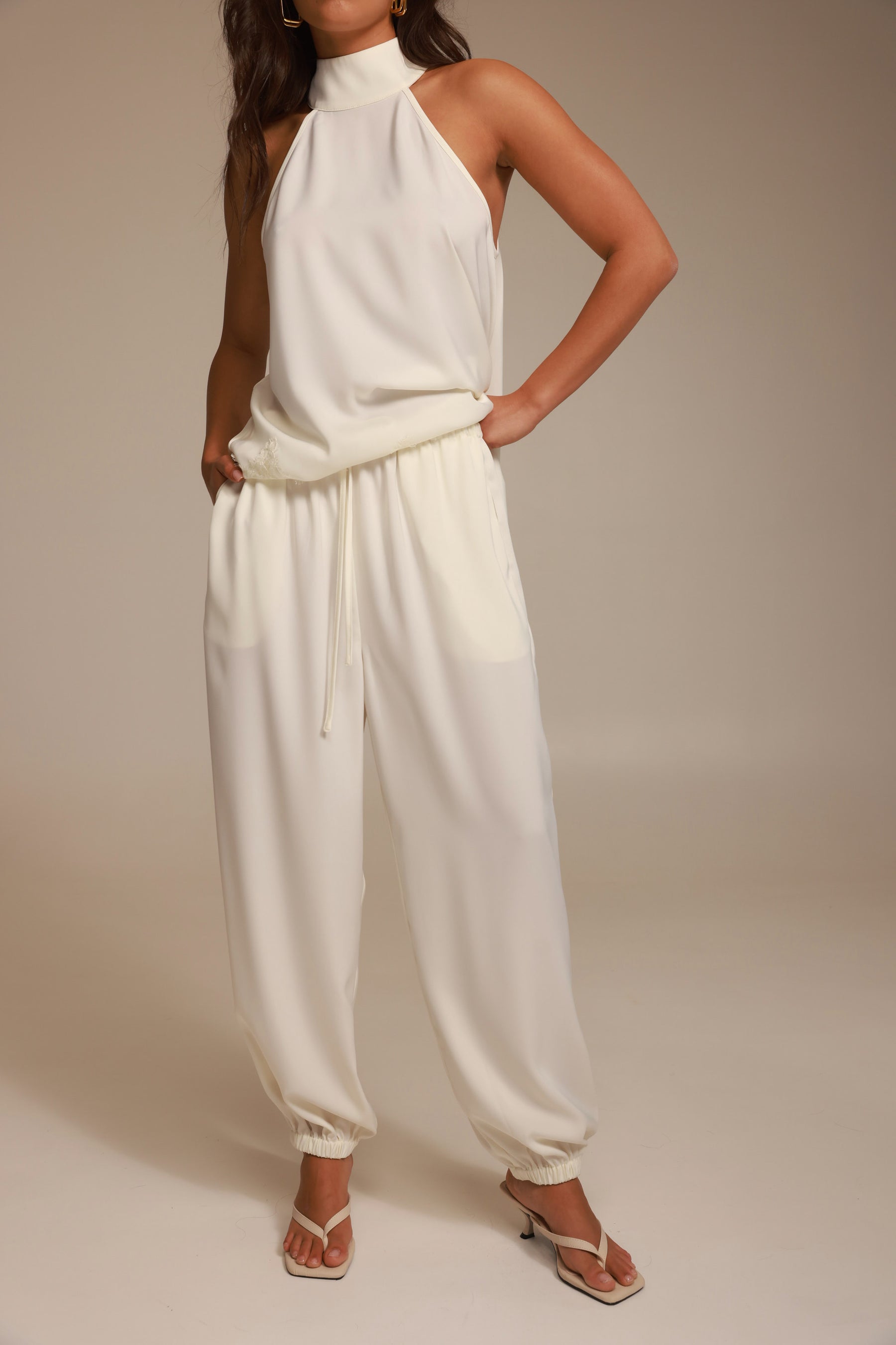 מכנסי סיאל שמנת