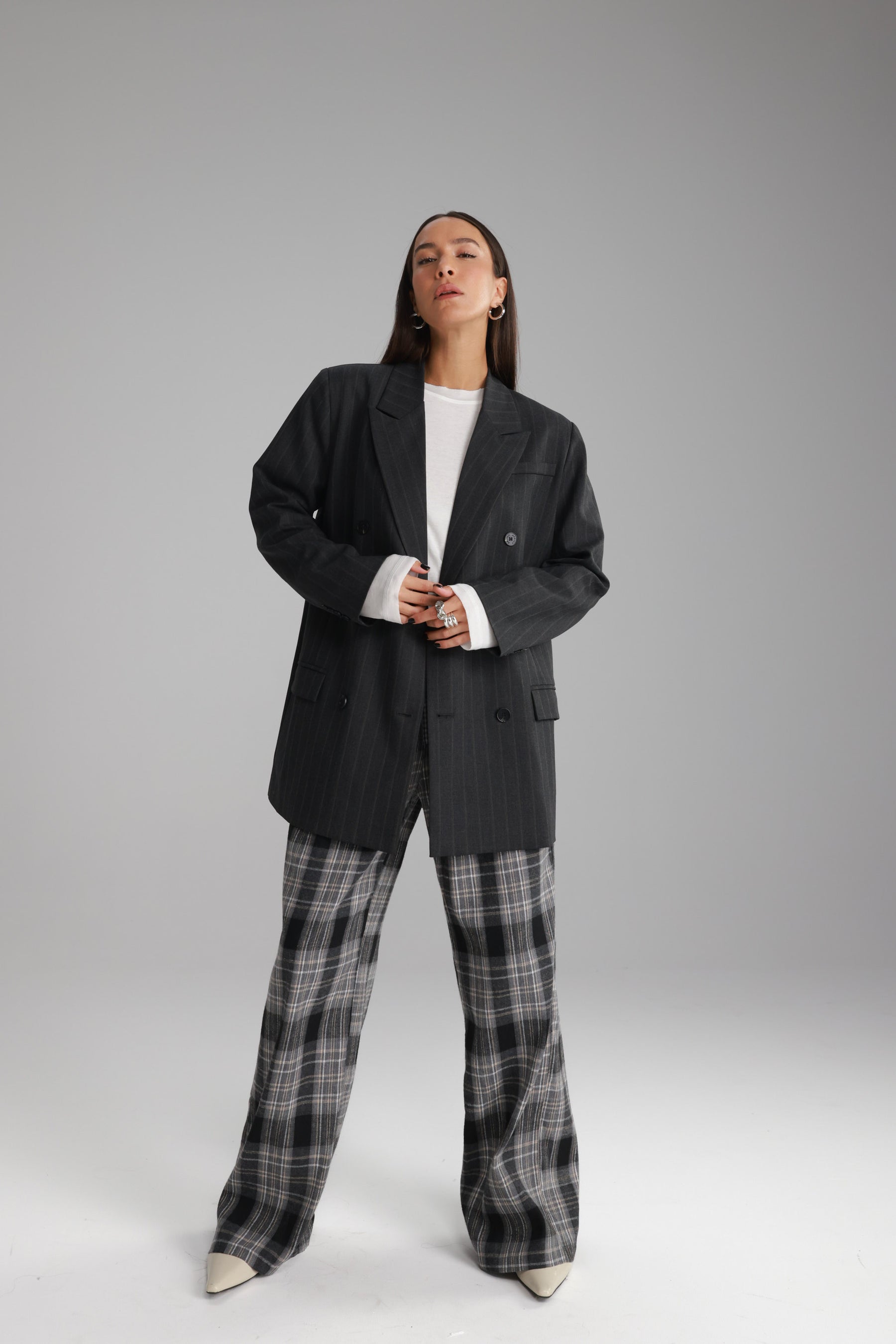 שמלת דיאנה אפור כהה