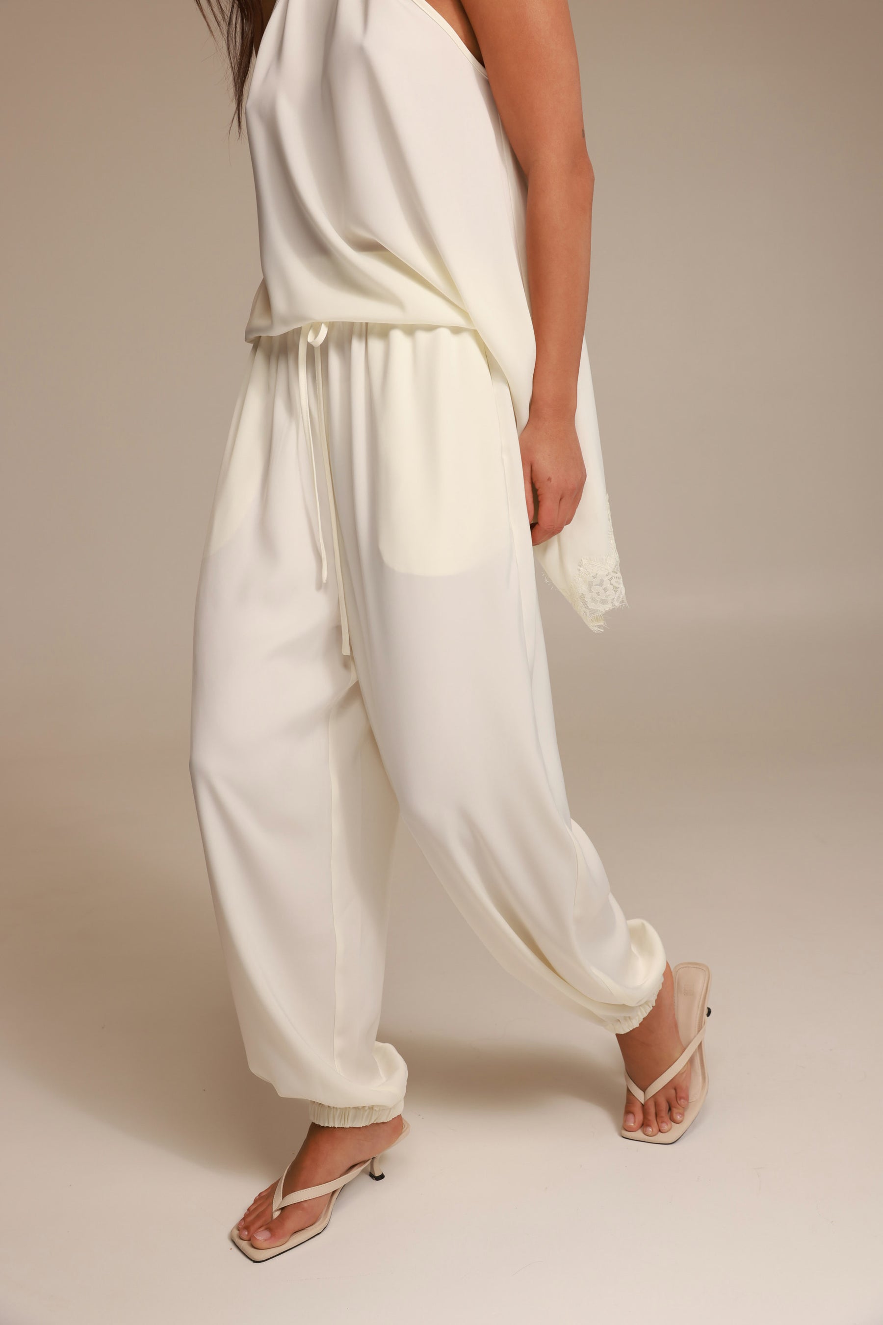 מכנסי סיאל שמנת